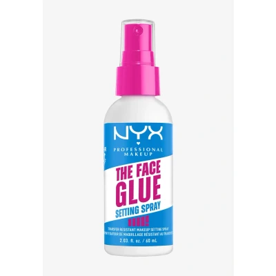 Abbildung von NYX Professional Makeup The Face Glue Setting Spray, Fixierspray für 24 Stunden Make up Halt und strahlenderes up, 60 ml