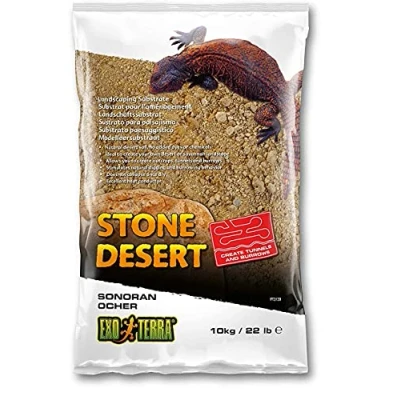 Abbildung von Exo Terra Sonoran Ocher Stone Desert, natürlicher Wüstenboden, Wüsten Substrat, zur Formung von Felsenformationen, Tunneln und Höhlen geeignet, 10kg