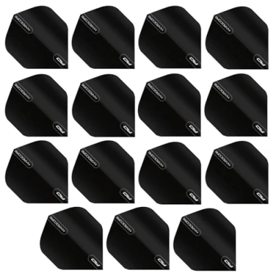 Abbildung von RED DRAGON Hardcore XT Black Extra Thick Standard Dart Flights (5 Sätze pro Packung)
