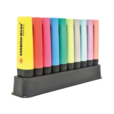 Abbildung von Textmarker STABILO BOSS ORIGINAL 10er Tischset 5 Leuchtfarben, Pastellfarben