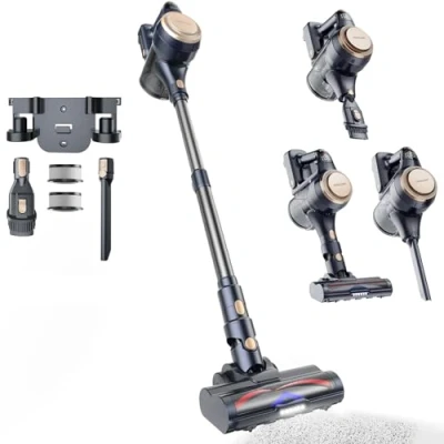 Abbildung von Proscenic P11 Lite Akku Staubsauger Kabellos, 40kPa 50 Minuten Leichter Kabelloser mit LED Display Anti Tangle Haustierfreundlich Geeignet für Teppich Hartböden Vorhang Auto Tierhaare