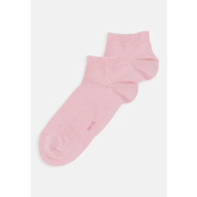 Abbildung von FALKE Damen Sneakersocken Happy Double Pack W Sn Baumwolle kurz einfarbig 2 Paar, Rosa Blossom 8645, 39 42