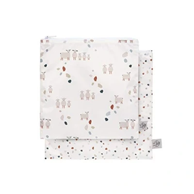 Abbildung von LÄSSIG Baby Puckdecke Spuckdecke Pucktuch Mulltuch 3er Set Baumwolle 85 x cm/Swaddle &amp; Burp Blanket L olive/milky/navy