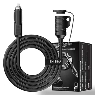 Abbildung von KFZ zigarettenanzünder Verlängerungskabel DC 12V/24V 16AWG für steckdose (1.5M)