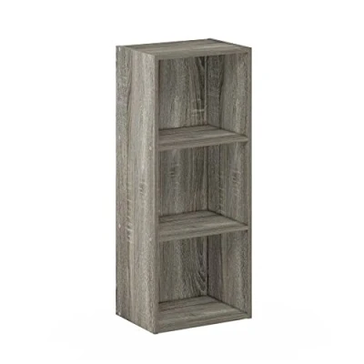 Abbildung von Furinno Luder 3 stufiges Bücherregal mit offenem Regal, Französische Eiche