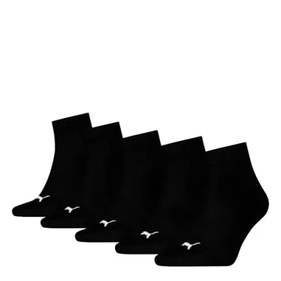 Abbildung von PUMA Unisex Plain Quarter, Black New, 43/46 (5er Pack)