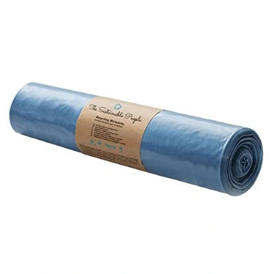 Abbildung von The Sustainable People Recycling Müllsäcke 120L aus mind. 90% Post Consumer Abfällen (PE) Blauer Engel zertifiziert 25er Rolle Typ 60 extra (30 μm) 700x1100 mm ideal für leichtere Abfälle