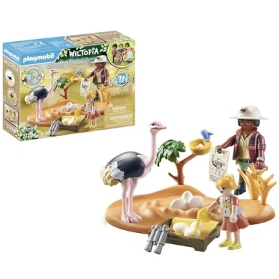 Abbildung von PLAYMOBIL Wiltopia 71296 Zu Gast bei Papa Strauß, spielerischer Tierschutz in der afrikanischen Wildnis, Unterstützung Straußfamilie, nachhaltiges Spielzeug für Kinder ab 4 Jahren