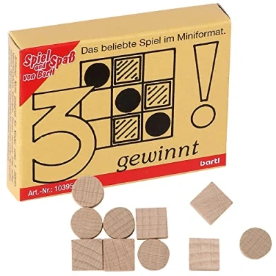 Abbildung von Bartl 103955 Mini Spiel 3 Gewinnt perfekt zum mitnehmen, passt in Jede Hosentasche