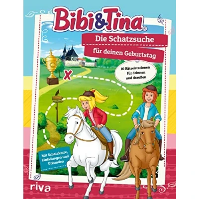 Abbildung von Bibi &amp; Tina Die Schatzsuche/Schnitzeljagd Für deinen Geburtstag: 10 Rätselstationen drinnen und draußen. Mit Schatzkarte, Einladungen Urkunden. Kinder ab 6 Jahren