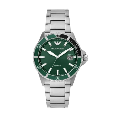 Abbildung von Emporio Armani Uhr silvercoloured, Herren, Größe: One Size, Silver coloured