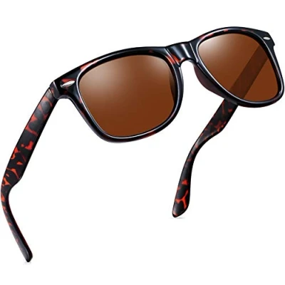 Abbildung von Joopin Klasssiche Sonnenbrille Herren Polarisiert Sport Rechteckige Damen Leopard Vintage Retro Groß UV400 Schutz (Leopard Braun)