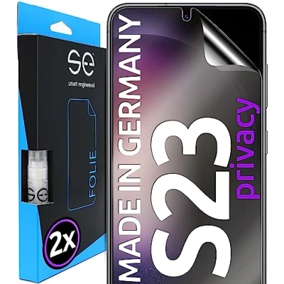 Abbildung von S.E für Samsung Galaxy S23 Schutzfolie privacy Blickschutz Folie 2x Folien im SET aus Deutschland, Anti Spy Schutzfolie, staubfrei und blasenfrei, Sichtschutz