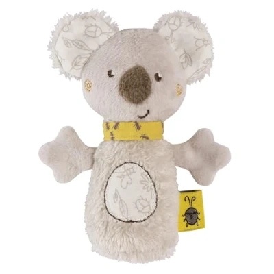 Abbildung von Mini Rassel Koala Greifling zum Rasseln, Fühlen, Spielen mit kuschelweichem Stoff Tier ein treuer Begleiter für Babys und Kleinkinder ab 0+ Monaten