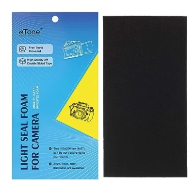 Abbildung von eTone Light Leak Proof Sponge High Density Foam Film Camera Replacement Seal with Tongs for 120 135 Large Format Accessories,3mm