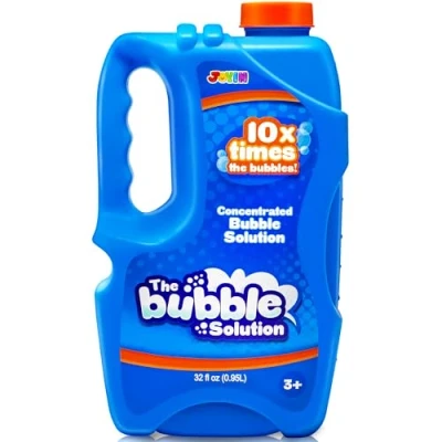 Abbildung von JOYIN 0,95 Liter KONZENTRIERT Seifenblasenflüssigkeit Nachfüllflasche (bis zu 9,5 Liter) Mischung der Riesenseifenblasen und Normale Seifenblase für Seifenblasenmaschine, Seifenblasenpistole
