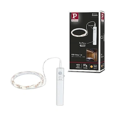 Abbildung von Paulmann 78899 LED Strip batteriebetrieben inkl. Bewegungsmelder 1m 2W 156lm/m 3000K Weiß Kunststoff