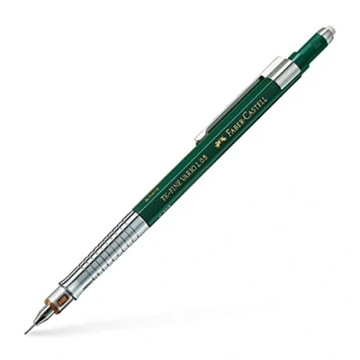 Abbildung von Faber Castell 135500 Druckbleistift TK FINE VARIO L, Minenstärke: 0,5 mm, Schaftfarbe: grün