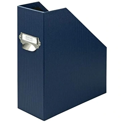 Abbildung von Rössler Papier 1318452901 S.O.H.O. Stehsammler für DIN A4, mit Griff und beschriftbarem Einsteckschild, 11,5 x 26 31,5 cm, navy, 1 Stück