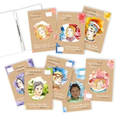 Abbildung von Papierdrachen 8 hochwertige Schnellhefter aus Karton für Schule, Studium und Büro DIN A4 Motiv Frauenpower 350g/m² Set 7