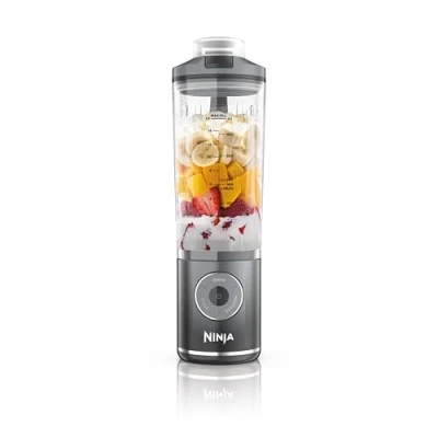 Abbildung von Ninja Blast Max Tragbarer Mixer/Blender/Smoothie Maker, 570 ml, wiederaufladbar, Mixbecher &amp; auslaufsicherer Deckel, 3 Funktionen, Smoothies, Proteinshakes, Kühles Grau BC251EUGY