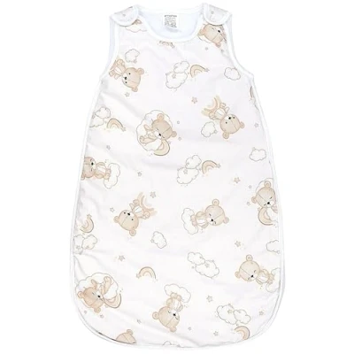 Abbildung von TupTam Schlafsack Baby 2.5 TOG OEKO TEX Ganzjahresschlafsack Kinder mit Seitlichem Reißverschluss, Ärmellos, Farbe: Bären auf Wolken und Regenbögen, Größe: 80 86