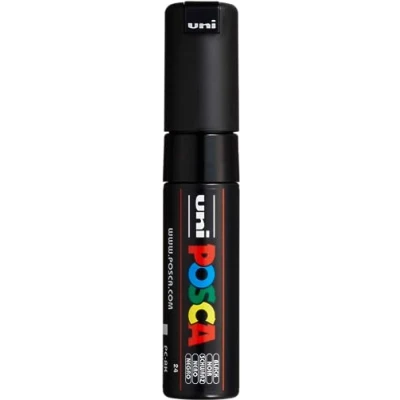 Abbildung von uni ball 182699 Marker POSCA mit breiter Keilspitze, PC 8K, schwarz, 1 Stück
