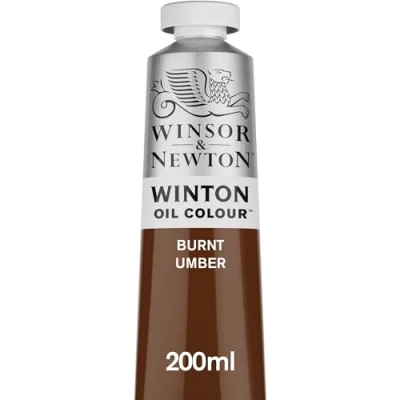 Abbildung von Winsor &amp; Newton 1437076 Winton, feine hochwertige Ölfarbe 200ml Tube mit gleichmäßiger Konsistenz, Lichtbeständig, hohe Deckkraft, Reich an Farbpigmenten Umbra gebrannt
