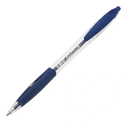 Abbildung von BIC Kugelschreiber Set Atlantis Classic, in Blau, Strichstärke 0,4 mm, nachfüllbar, 12er Pack, Ideal für das Büro, Home Office oder die Schule