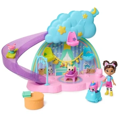 Abbildung von Gabby&#039;s Dollhouse, 17 teiliges Kitty Care Spielset, mit Gabby Figur und 3 Baby Kätzchen, Rutsche Schaukeln, geeignet für Kinder ab Jahren