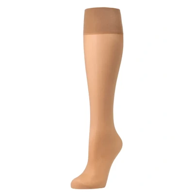 Abbildung von Falke Seidenglatt 15 Denier Transparent Silky Kniestrümpfe, Damen, Größe: 35 38, Powder
