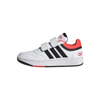 Abbildung von adidas Hoops Lifestyle Basketball Hook and Loop Shoes Schuhe, Cloud White/Core Black/Bright Red, 35 EU