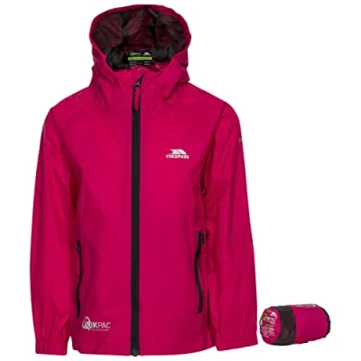 Abbildung von Trespass Unisex Kinder Kompakt Zusammenrollbare Qikpac Regenjacke, Sasparilla, 2022 05 06 00:00:00 EU