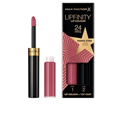 Abbildung von Max Factor Lipfinity Lip Colour Rising Stars Collection, 84 Star, langanhaltender Lippenstift + feuchtigkeitsspendender Top Coat, bis zu 24h Halt, mit präzisem Applikator, 2.3 ml 1.9 g