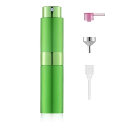 Abbildung von Toureal 8ml Aluminium Parfüm Zerstäuber Nachfüllbar Leer, Reise Parfümzerstäuber für Damen und Herren, Reisezerstäuber Flasche unterwegs (Grün)
