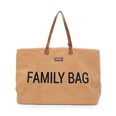 Abbildung von Childhome, Family Bag, Wickeltasche, Reisetasche/Wochenendtasche, Großes Fassungsvermögen, inkl. abnehmbarer Tasche, Teddy Beige