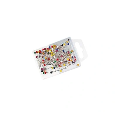 Abbildung von Wedo 56599 Buntkopf Stecknadeln (Kopfdurchmesser 3 mm, Nadellänge, 30 mm) 100 Stück, sortiert, farbig