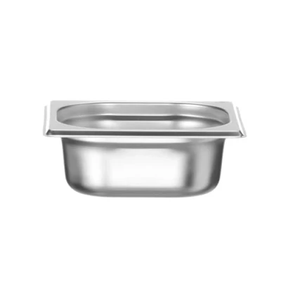 Abbildung von HENDI Gastronormbehälter, Temperaturbeständig von 40 bis 300C,Heissluftöfen Kühl undTiefkühlschränken ChafingDishes BainMarie,1L,GN1/6,176x162x(H) 65mm,Edelstahl
