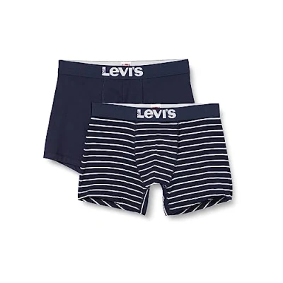 Abbildung von Levi&#039;s Vintage Stripe Boxer 2 PACK Boxerbriefs, Herren, Größe: Large, Navy