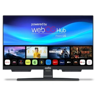 Abbildung von Cello C1924WSH 19&quot; Zoll SMART rahmenloser TV Triple Tuner (DVB C/ S2/ T2) Bluetooth Ultrafast WebOS by LG Pitch Perfect Lautsprecher Disney+ Netflix Prime [2024]