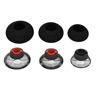 Abbildung von Eartips für Plantronics Voyager 5200/5200 Office Series/5200 UC, Wiki VALLEY 3 Pack Schaumstoffhülle &amp; Ohrhörergel Ohrhörer groß Mittel Klein