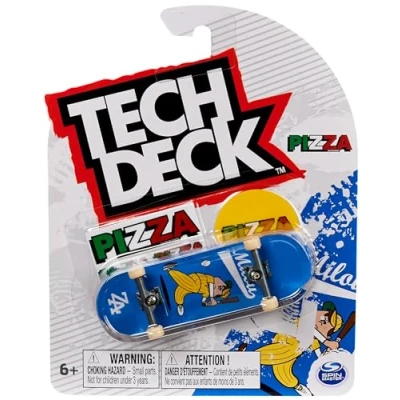 Abbildung von Tech Deck Fingerboard 1 Finger Skateboard mit original Design Verschiedene Grafiken, Cooles Zubehör. Zufallsauswahl