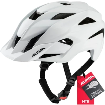 Abbildung von ALPINA KAMLOOP Individuell Anpassbarer, Leichter &amp; Sicherer Fullface Fahrradhelm mit Kinnbügel, für Erwachsene, White matt, S (51 55 cm)