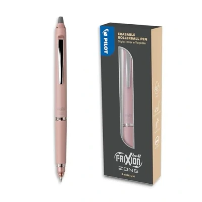 Abbildung von PILOT FriXion Ball Zone Pink in Geschenkbox radierbarer Premium Tintenroller mit thermosensitiver Tinte nachfüllbar und gummierter Griffzone Schreibfarbe Schwarz Minenspitze Medium