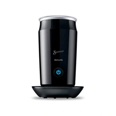 Abbildung von Philips SENSEO Milk Twister Milchaufschäumer für heißes und kaltes Milchaufschäumen 2 Cappucinos, Antihaftbeschichtung, 500 Watt, 0.12 Liter, ‎15.1 x 15.1 21.7 cm, schwarz (CA6500/60)
