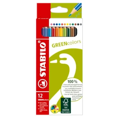 Abbildung von STABILO Umweltfreundlicher Buntstift GREENcolors 12er Pack mit 12 verschiedenen Farben