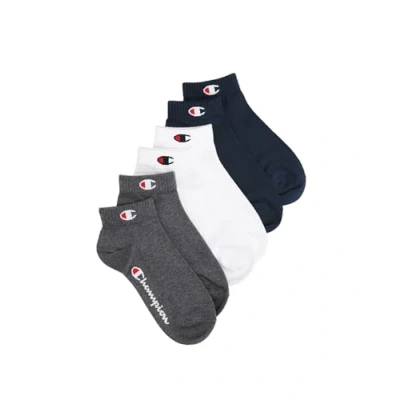 Abbildung von Champion Unisex Basics 6pk Quarter Socken, Marineblau, Weiß, Grau, 35 38 EU