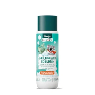 Abbildung von Kneipp naturkind Erkältungszeit Schaumbad Thymian Salbei Eukalyptus Beruhigt und durchwärmt in der kalten Jahreszeit 200ml