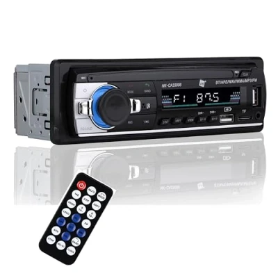 Abbildung von NK Autoradio mit Bluetooth 4.0 1 DIN 4x40W, AUX Funktion, MP3 Player und Dual USB Anschluss, FM Stereosound, Freisprecheinrichtung, Fernbedienung, Ladefunktion, LCD Display, iOS &amp; Android, RADIOCAR