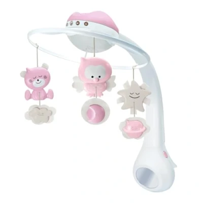 Abbildung von INFANTINO 3 in 1 Projector Musical Mobile Convertible mobile, table and cot light projector, with wake up mode to simulate daylight, complete 6 melodies 4 nature sounds, pink